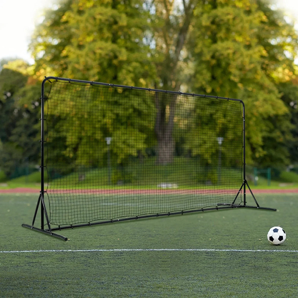 VEVOR Soccer Rebounder Net, 12x6FT Iron Soccer Training Equipment, Sports Football Training Gift with Portable Bag, Volleyball Rebounder Wall Perfect for Backyard Practicing, Solo Training, Passing - View 8