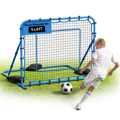 VEVOR Soccer Rebounder Net, Quick-Switch Angle Soccer Goal Rebounder for Control, Passing Practice, Heavy-Duty Iron Frame & PE Net, Easy Setup Ball Training Aids & Equipment for Teens&Adults,5 x 4 ft - View 7