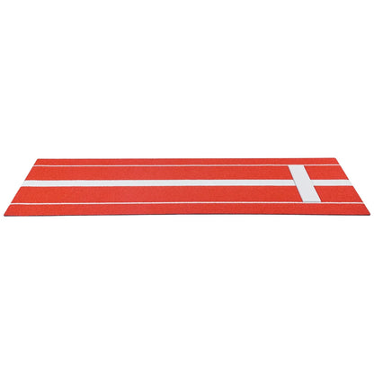 VEVOR Softball Pitching Mat, 10x3 ft Baseball Pitching Rubber Mound, Antifade Turf and Antislip Foam Backing Portable Training Aid, Fastpitch Equipment for Pitchers Indoor Outdoor Practice, Red - View 10
