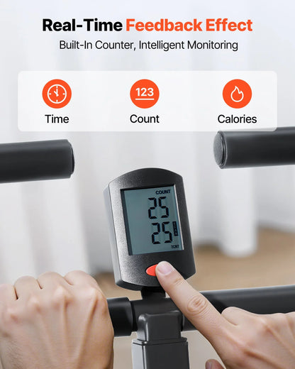 VEVOR Squat Machine, Deep Squat Rowing Machine for Home, Easy Setup & Foldable Exercise Equipment, Glute Trainer Machine with 2 High-Strength Resistance Bands, Glutes & Leg Home Workout Machine, Black - View 6