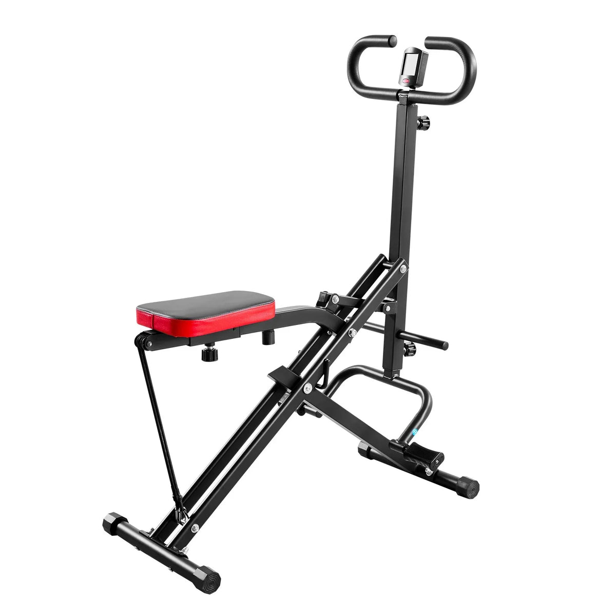 VEVOR Squat Machine, Deep Squat Rowing Machine for Home, Easy Setup & Foldable Exercise Equipment, Glute Trainer Machine with 2 High-Strength Resistance Bands, Glutes & Leg Home Workout Machine, Black - View 8