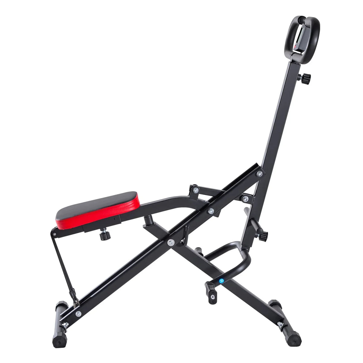 VEVOR Squat Machine, Deep Squat Rowing Machine for Home, Easy Setup & Foldable Exercise Equipment, Glute Trainer Machine with 2 High-Strength Resistance Bands, Glutes & Leg Home Workout Machine, Black - View 9