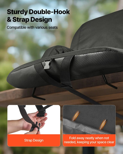 VEVOR Stadium Seat, 6 Adjustable Angle Bleacher Chair, 2.75'' Cushion Stadium Seat with Back Support and Armrest, Wide Bleacher Chair with Hook Pocket Cupholder for Picnics, Beach Sports, and Gaming - View 6