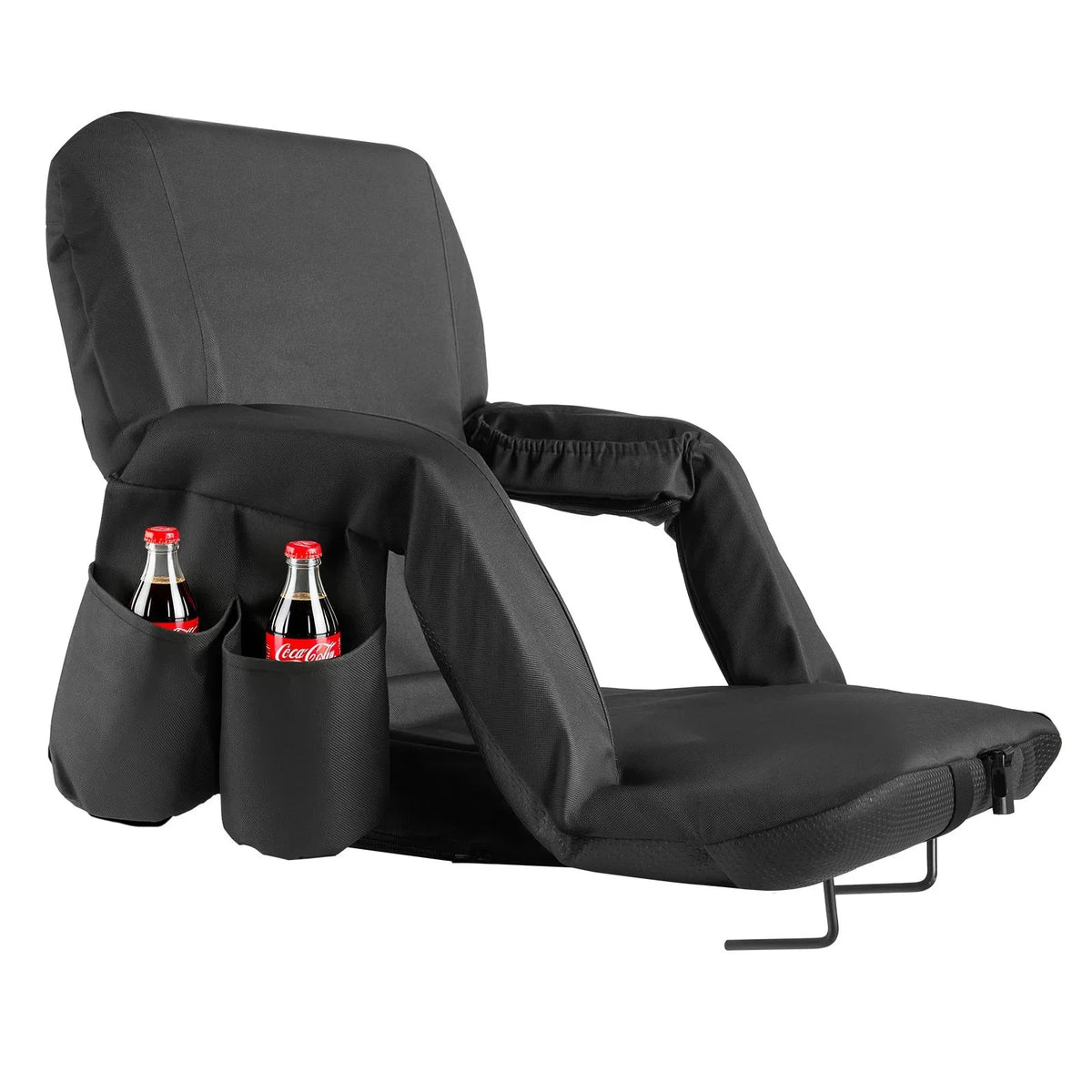VEVOR Stadium Seat, 6 Adjustable Angle Bleacher Chair, 2.9'' Cushion Stadium Seat with Back Support and Armrest, Wide Bleacher Chair with Hook Pocket Cupholder for Picnics, Beach Sports, and Gaming - View 8