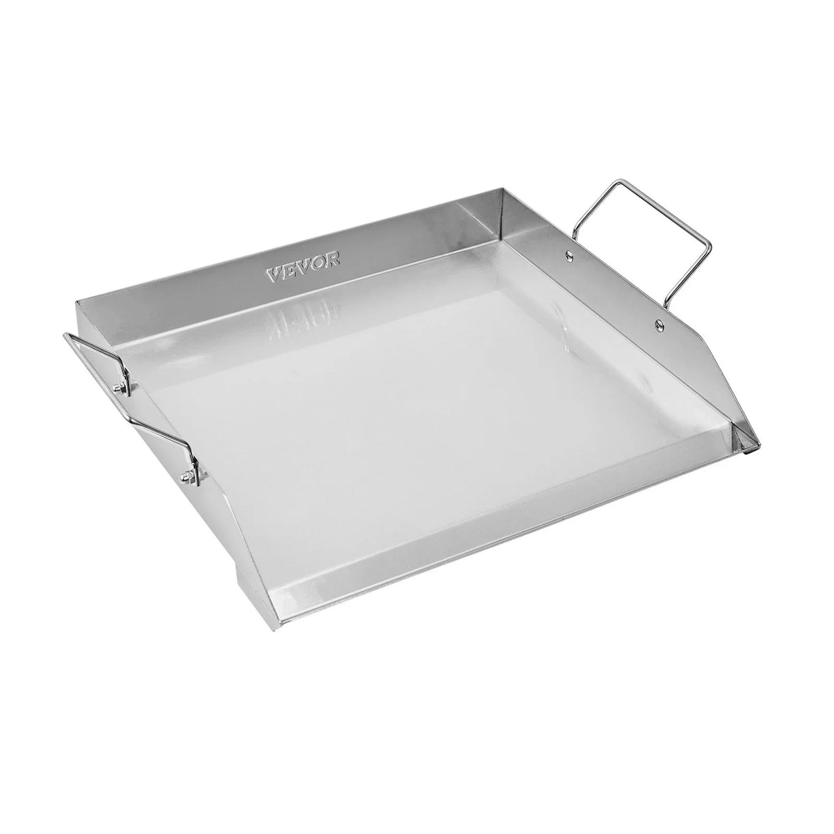 VEVOR Stainless Steel Griddle, 18x16 inch Universal Flat Top Rectangular Plate, Gas Grill Griddle for BBQ Grill, Teppanyaki, Portable Family Cookware with Handle, for Camping Tailgating Party - View 8