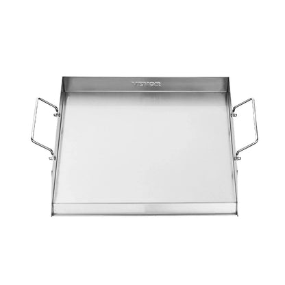 VEVOR Stainless Steel Griddle, 18x16 inch Universal Flat Top Rectangular Plate, Gas Grill Griddle for BBQ Grill, Teppanyaki, Portable Family Cookware with Handle, for Camping Tailgating Party - View 9