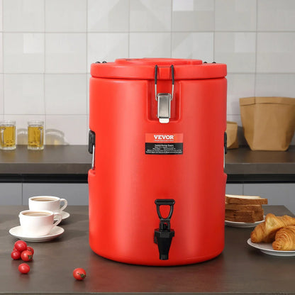 VEVOR Stainless Steel Insulated Beverage Dispenser, 4.5 Gallon 17.2 Liter, Thermal Hot and Cold Drink Server Dispenser with Spigot Handle, Food-grade for Hot Tea Coffee Water Restaurant Drink Shop - View 7