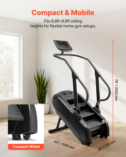 VEVOR Stair Stepper Machine, LED Screen Continuous Climbing Machines, Max Load 330 Lbs Stepping Climber for Home, 15 Speed Levels 28-168 Steps/Minute Stepmill Exercise for Cardio Lower Body - View 4