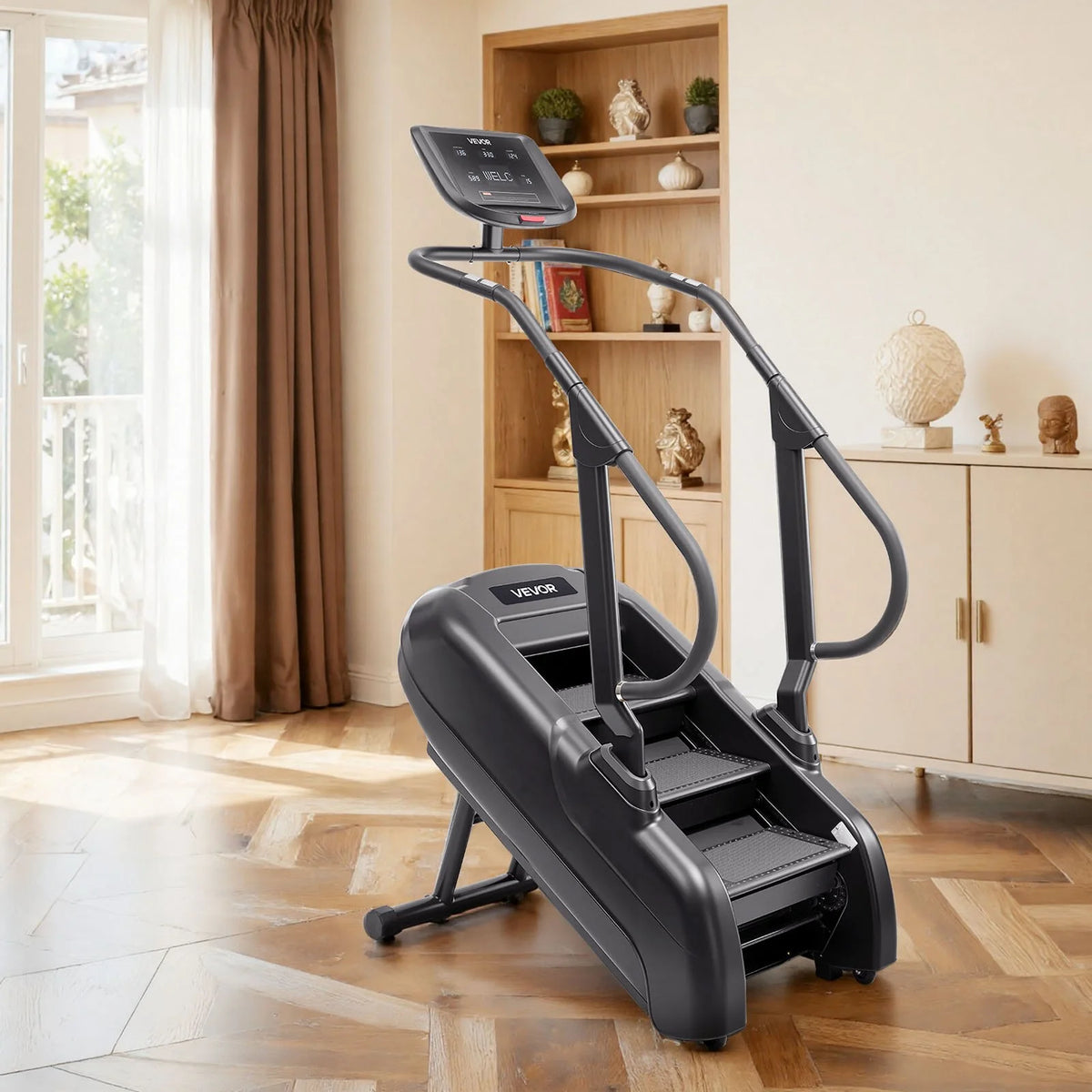 VEVOR Stair Stepper Machine, LED Screen Continuous Climbing Machines, Max Load 330 Lbs Stepping Climber for Home, 15 Speed Levels 28-168 Steps/Minute Stepmill Exercise for Cardio Lower Body - View 7