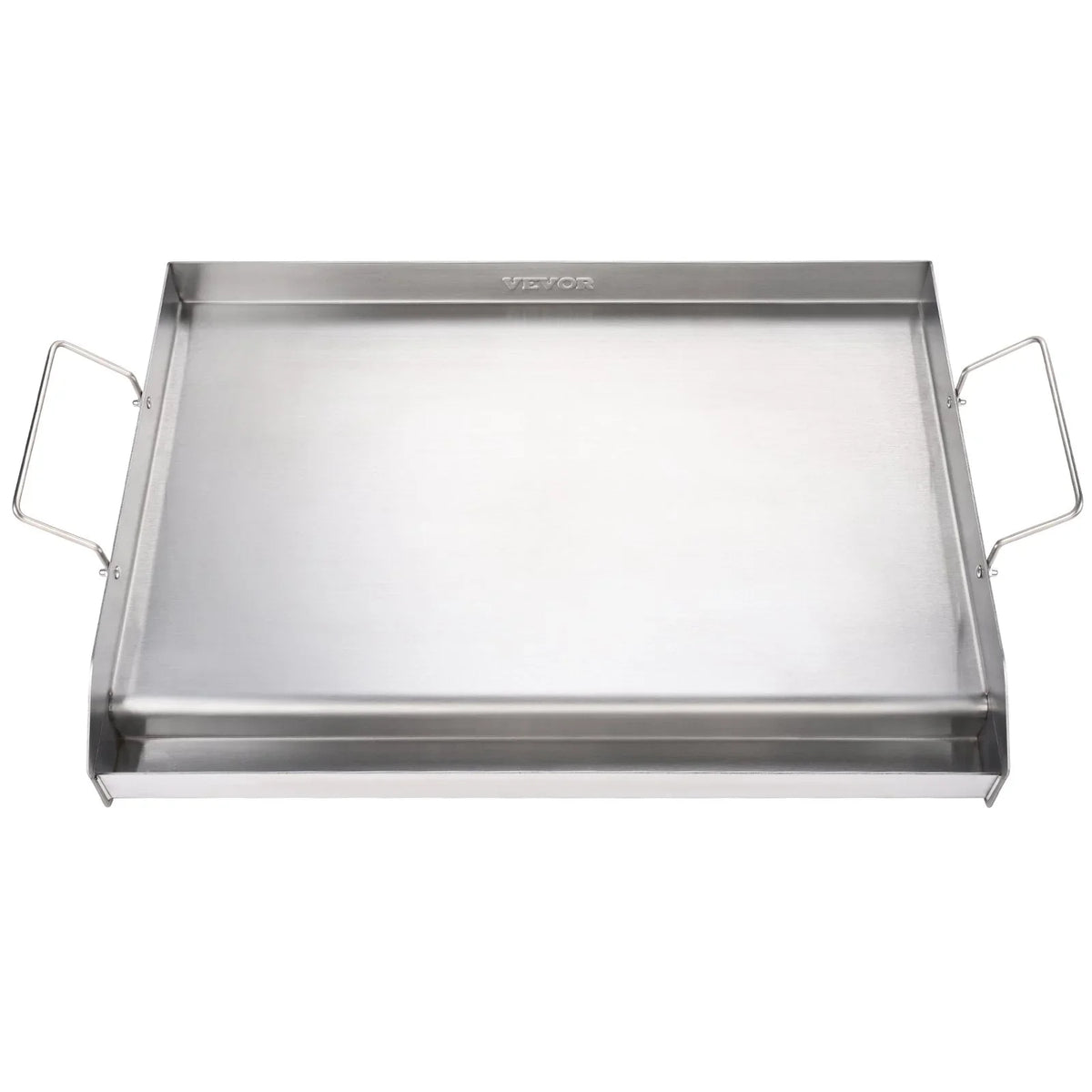 VEVOR Stove Top Griddle, 23.5"x16" Pre-Seasoned Stainless Steel Griddle, Rectangular Double Burner Griddle Pan, Non-Stick Family Pan Cookware with Handles and Oil Groove, for BBQ, Gas Grills, Silver - View 10