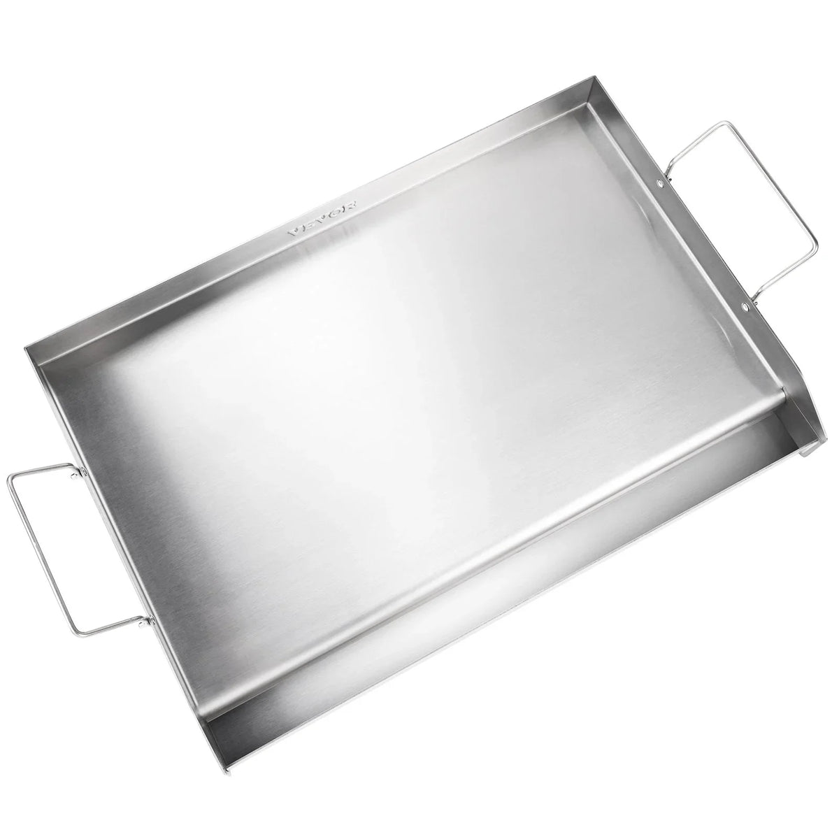 VEVOR Stove Top Griddle, 23.5"x16" Pre-Seasoned Stainless Steel Griddle, Rectangular Double Burner Griddle Pan, Non-Stick Family Pan Cookware with Handles and Oil Groove, for BBQ, Gas Grills, Silver - View 8