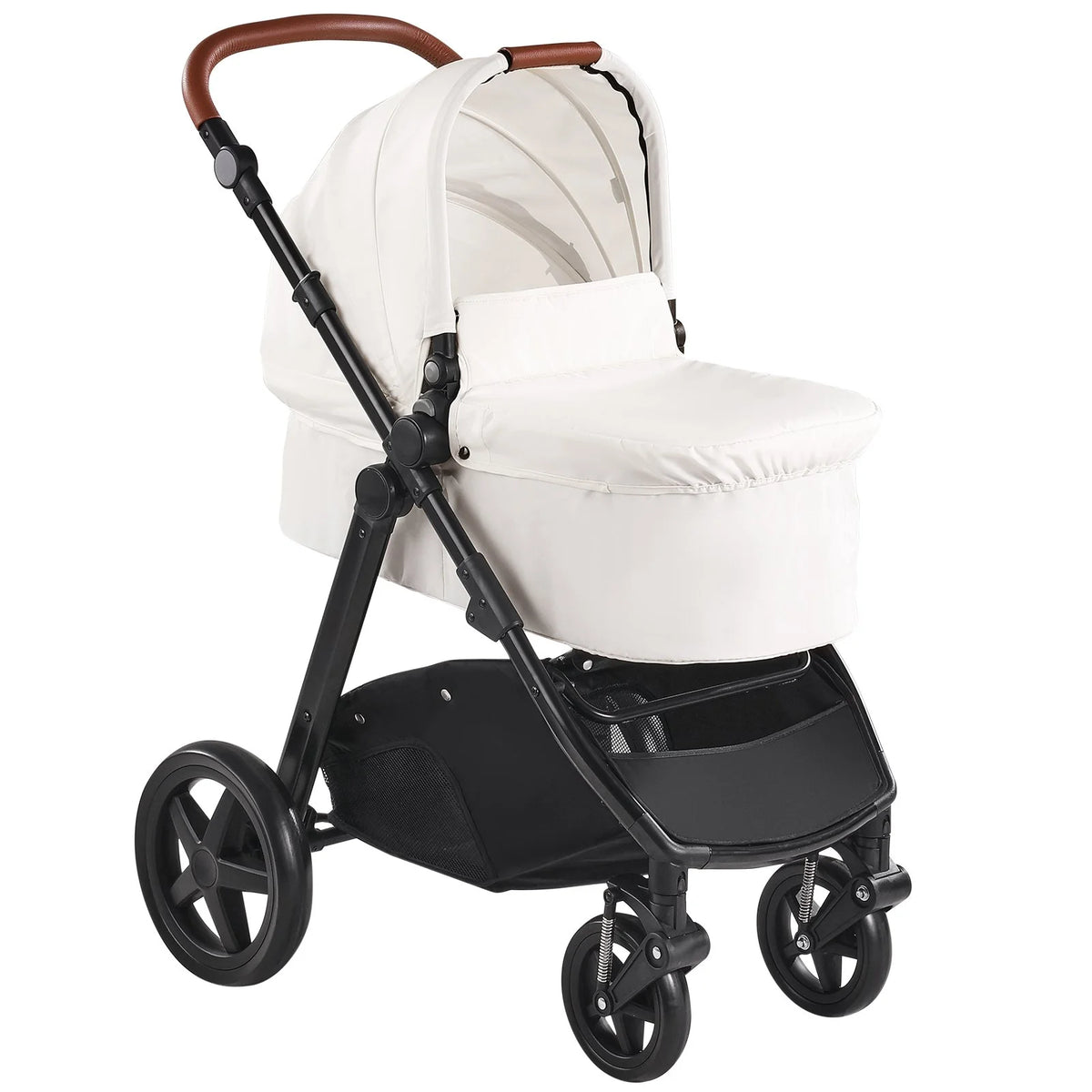 VEVOR Stroller Travel System With Bassinet Playard Baby Combo Set 2-in-1 White - View 8