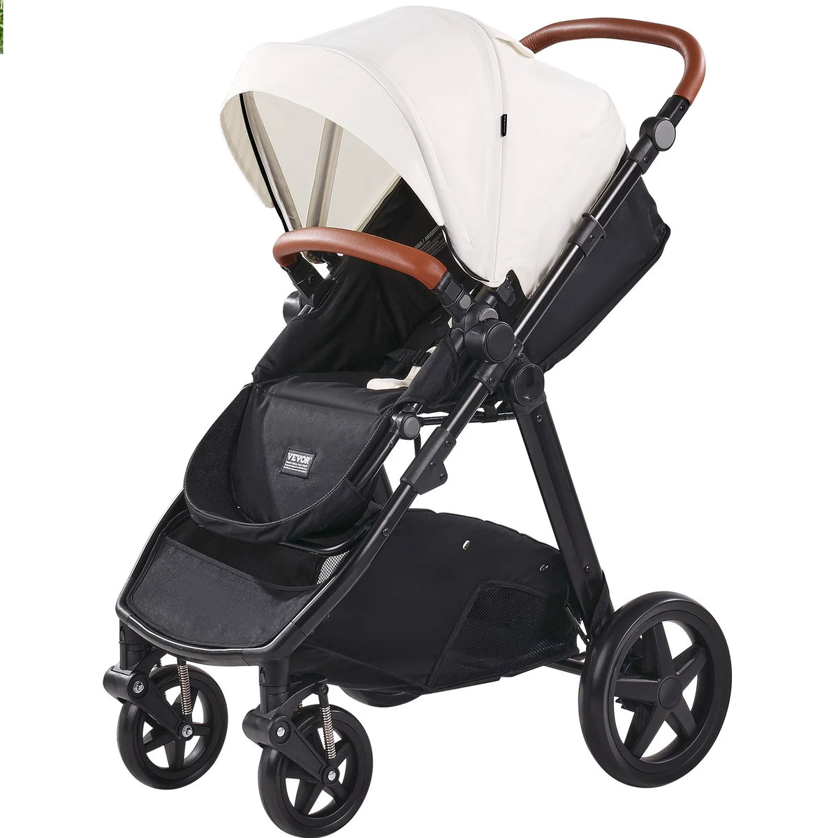 VEVOR Stroller Travel System With Bassinet Playard Baby Combo Set 2-in-1 White - View 9