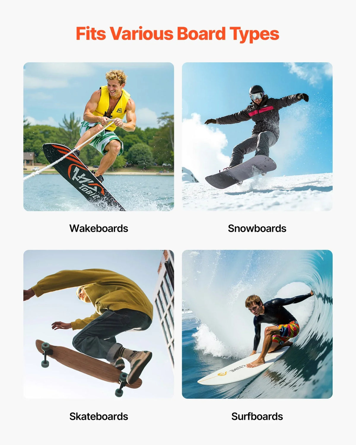 VEVOR Surfboard Wall Mount 4 Tiers Horizontal Surfboard Rack for Storage Display - View 6