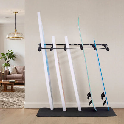 VEVOR Surfboard Wall Mount 5 Tiers Vertical Surfboard Rack for Storage & Display
