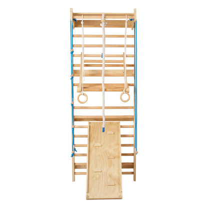 VEVOR Swedish Ladder Wall Gym 8 in 1 Wooden Indoor Playground Climbing Ladder - View 9