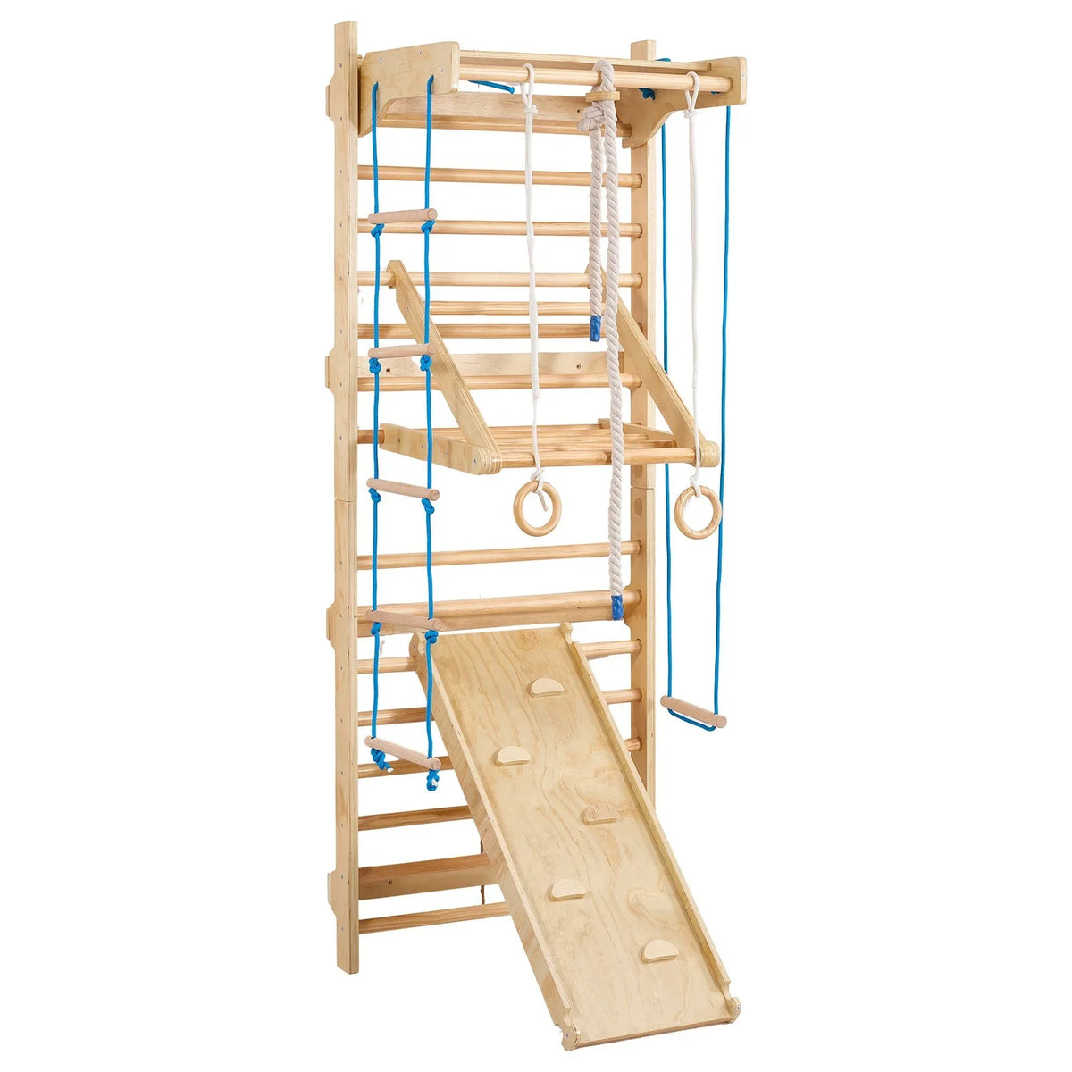 VEVOR Swedish Ladder Wall Gym 8 in 1 Wooden Indoor Playground Climbing Ladder - View 8