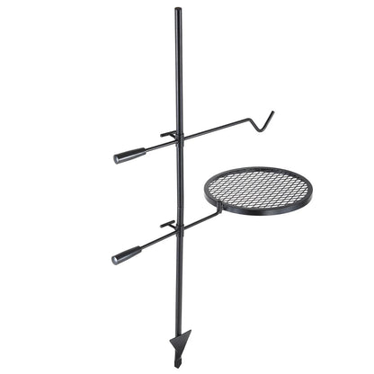 VEVOR Swivel Campfire Grill, Fire Pit Grill Grate over Fire Pits, Heavy Duty Steel Grill Grates, 360° Adjustable Open Fire Outdoor Cooking Equipment, Portable Camp Fire Racks for Camping Outdoor BBQ - View 8