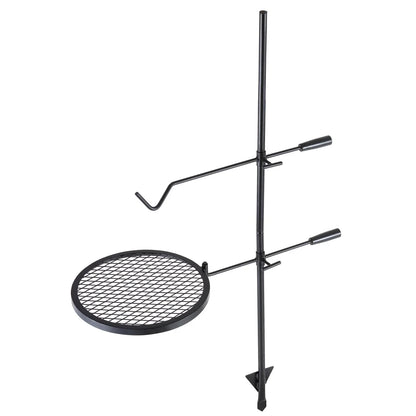 VEVOR Swivel Campfire Grill, Fire Pit Grill Grate over Fire Pits, Heavy Duty Steel Grill Grates, 360° Adjustable Open Fire Outdoor Cooking Equipment, Portable Camp Fire Racks for Camping Outdoor BBQ - View 9