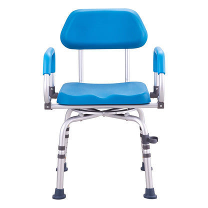 VEVOR Swivel Shower Chair 360 Degree, Adjustable Shower Seat with Pivoting Arms & Padded Bath Seat for Inside Shower or Tub, Non-Slip Rotating Bathtub Chair for Elderly Disabled, 300LBS Capacity - View 9