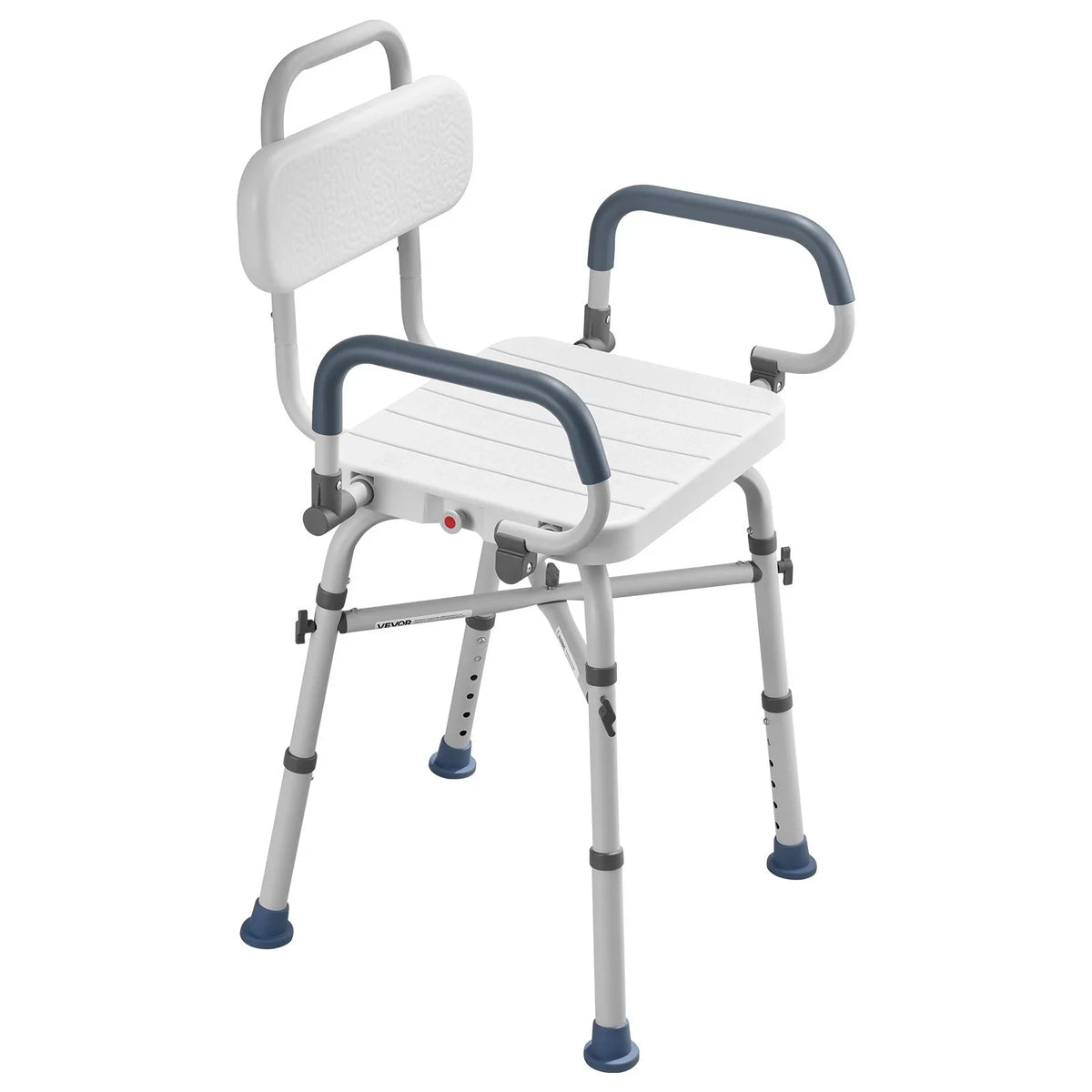 VEVOR Swivel Shower Chair with Arms and Back, 500 lbs Heavy Duty Bench Seat for Inside Shower Stall and Bathtub, Height Adjustable Bathroom Bath Tub Seat for Adults, Seniors, Elderly and Disabled - View 10