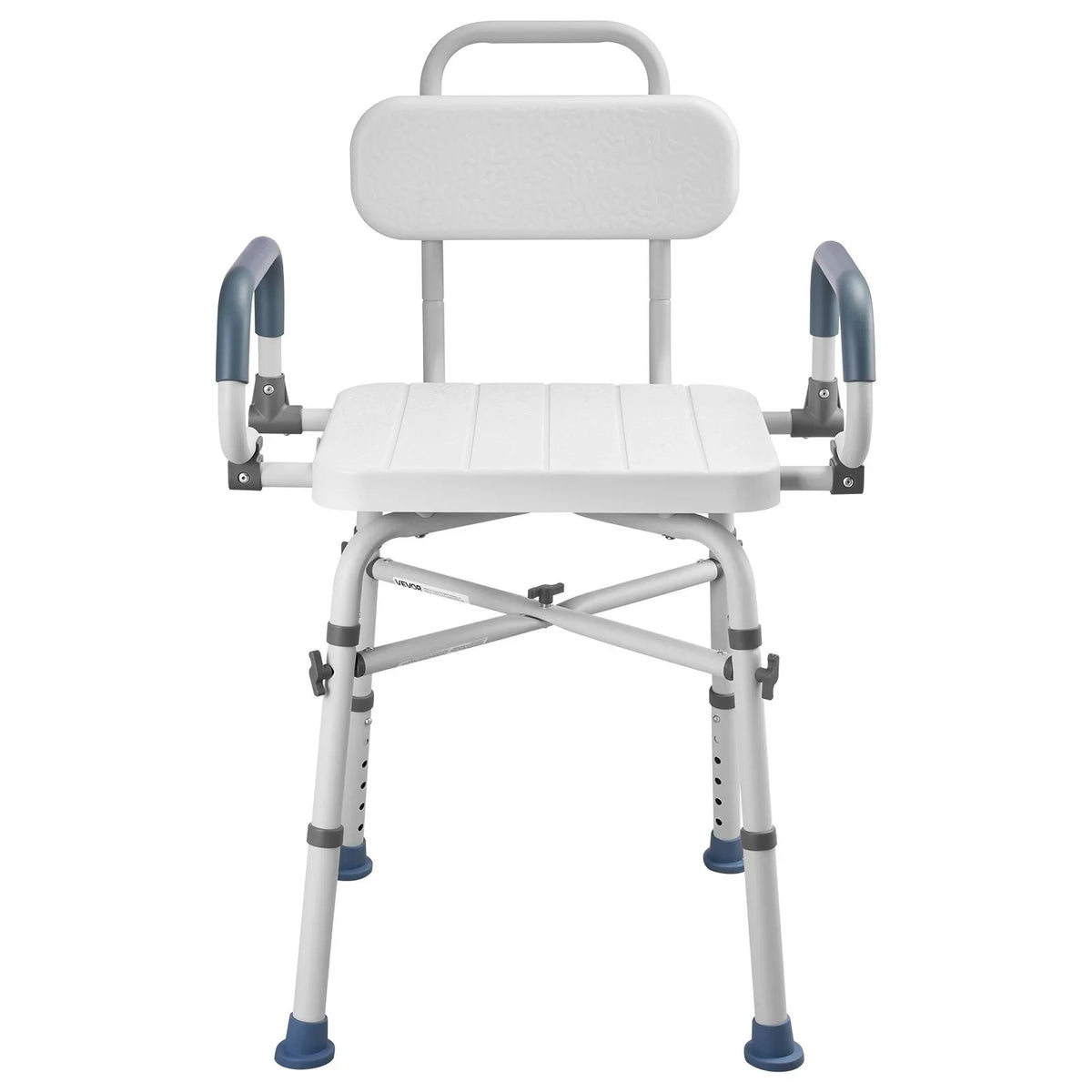 VEVOR Swivel Shower Chair with Arms and Back, 500 lbs Heavy Duty Bench Seat for Inside Shower Stall and Bathtub, Height Adjustable Bathroom Bath Tub Seat for Adults, Seniors, Elderly and Disabled - View 8