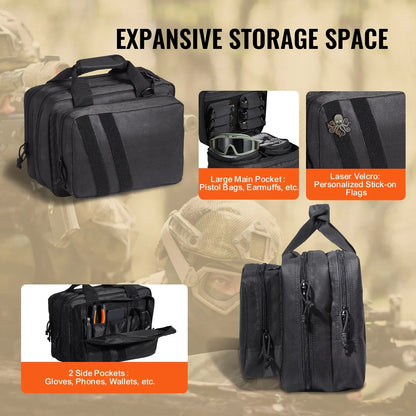 VEVOR Tactical Pistol Backpack with 2 Pistol Cases, Gun Range Backpack with 6x Magazine Slots for Shooting and Hunting - View 4