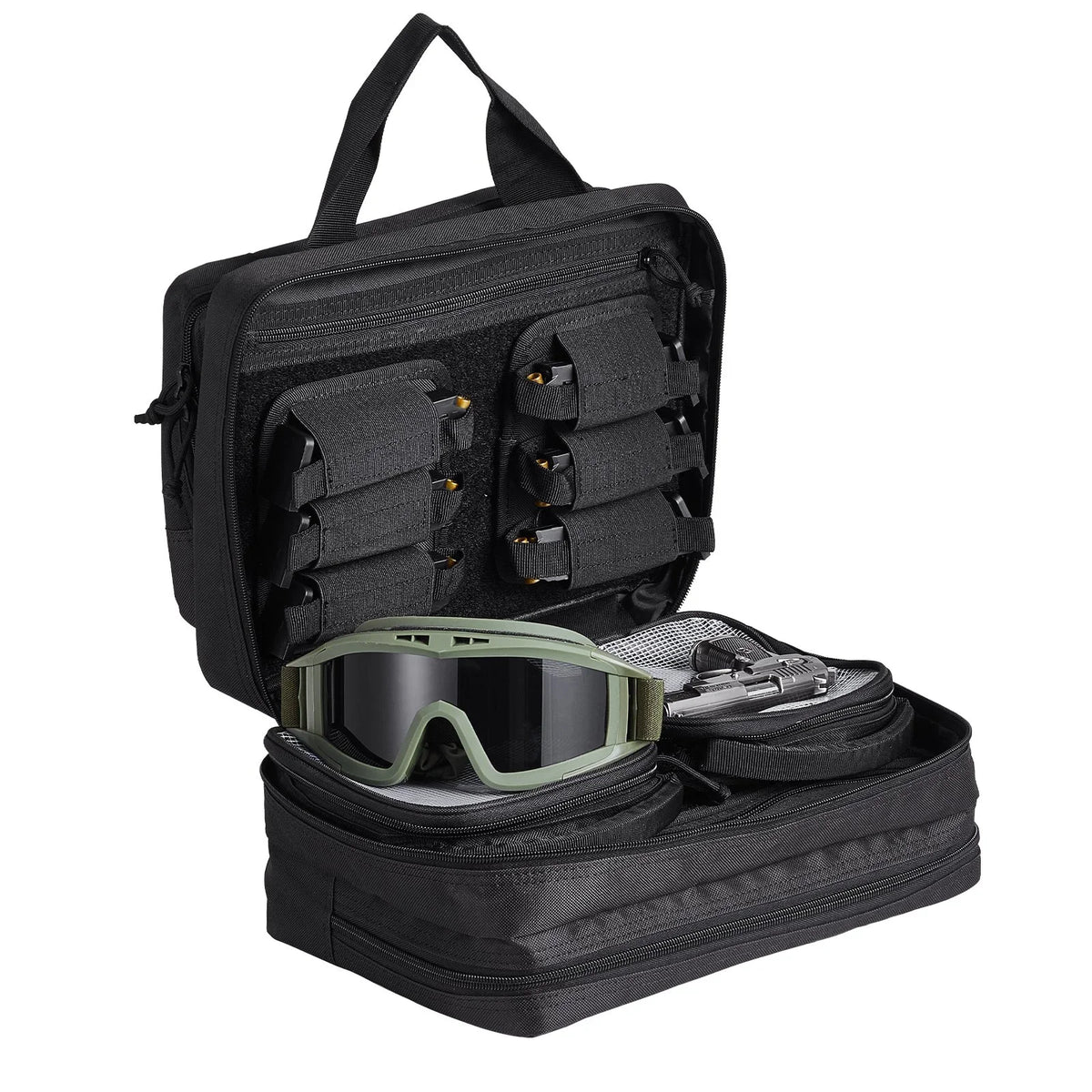 VEVOR Tactical Pistol Backpack with 2 Pistol Cases, Gun Range Backpack with 6x Magazine Slots for Shooting and Hunting - View 8