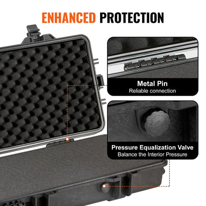 VEVOR Tactical Range Case, Outdoor Tactical Hard Case with 3 Layers Fully-protective Foams, 50 inch lockable Hard Tactical Range Case with Wheels, IP67 Waterproof & Crushproof - View 3