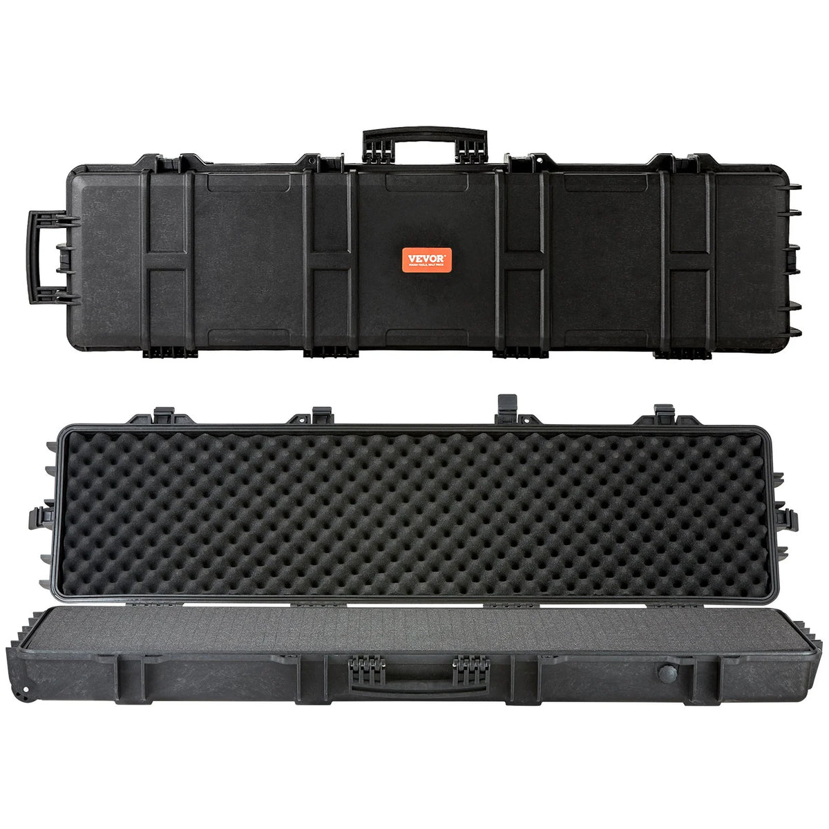 VEVOR Tactical Range Case, Outdoor Tactical Hard Case with 3 Layers Fully-protective Foams, 50 inch lockable Hard Tactical Range Case with Wheels, IP67 Waterproof & Crushproof - View 5