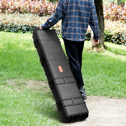 VEVOR Tactical Range Case, Outdoor Tactical Hard Case with 3 Layers Fully-protective Foams, 50 inch lockable Hard Tactical Range Case with Wheels, IP67 Waterproof & Crushproof - View 8