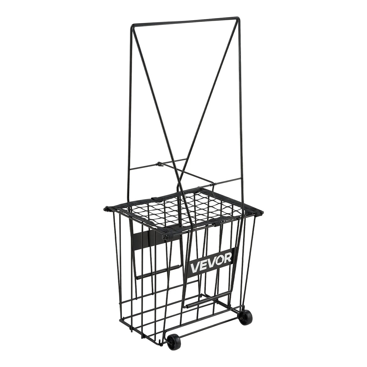 VEVOR Tennis Ball Hopper, Holds 75 Tennis Balls, Pickleball Basket Cart with Wheels for Easy Pick Up, Portable Pickleball Caddy with Heavy-Duty Construction, Handle, for Training Carrying Storage - View 10