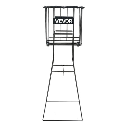 VEVOR Tennis Ball Hopper, Holds 75 Tennis Balls, Pickleball Basket Cart with Wheels for Easy Pick Up, Portable Pickleball Caddy with Heavy-Duty Construction, Handle, for Training Carrying Storage - View 8
