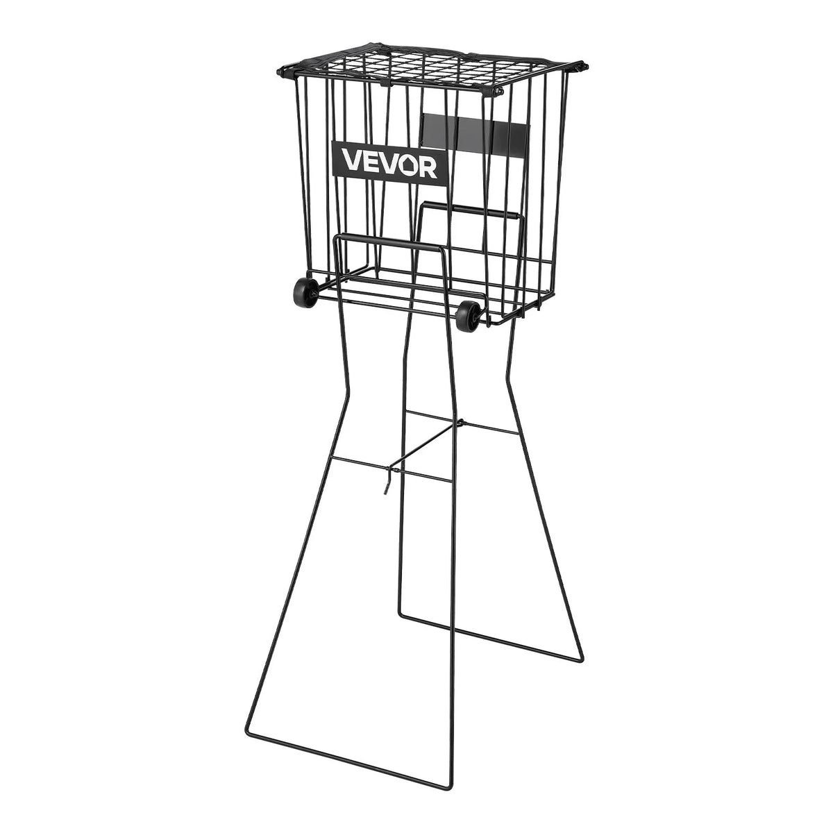 VEVOR Tennis Ball Hopper, Holds 75 Tennis Balls, Pickleball Basket Cart with Wheels for Easy Pick Up, Portable Pickleball Caddy with Heavy-Duty Construction, Handle, for Training Carrying Storage - View 9