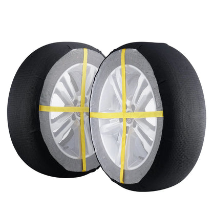 VEVOR Thickened Snow Socks for Tires, Full Coverage Tire Socks with Polyester Fiber, Snow Traction Tire Cover for Car, SUV, Pickup and Truck (Pack of 2)-Large - View 9