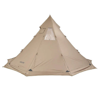 VEVOR Tipi Hot Tent with Stove Jack Waterproof Portable for 4-6 Persons Camping - View 10