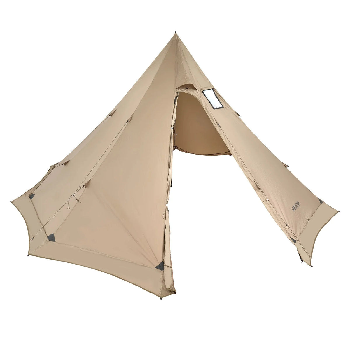 VEVOR Tipi Hot Tent with Stove Jack Waterproof Portable for 4-6 Persons Camping - View 9