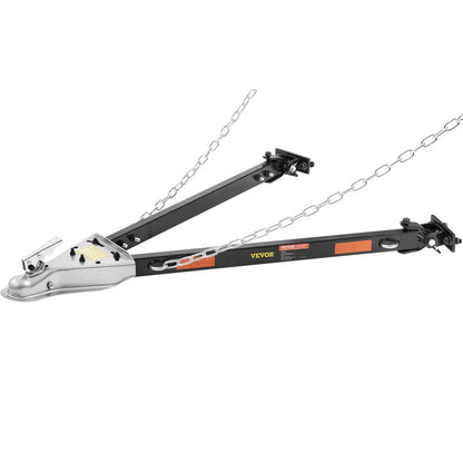 VEVOR Tow Bar, 5500 lbs Towing Capacity with Chains, Powder-Coating Alloy Steel Bumper-Mounted Universal Towing Bar, Coupler Fits 2-Inch Ball Hitch, 39.4-Inch Opening Width, for RV Car Trailer Truck - View 10
