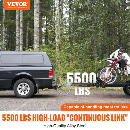 VEVOR Tow Bar, 5500 lbs Towing Capacity with Chains, Powder-Coating Alloy Steel Bumper-Mounted Universal Towing Bar, Coupler Fits 2-Inch Ball Hitch, 39.4-Inch Opening Width, for RV Car Trailer Truck - View 2