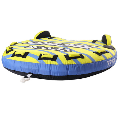 VEVOR Towable Tube for Boating, 1-3 Riders Inflatable Towable Tube with Bumper Fins, 510 lbs Water Sport Towable Tubes for Boats to Pull, Full Nylon Cover, EVA Grab Handles and Speed Safety Valve - View 10