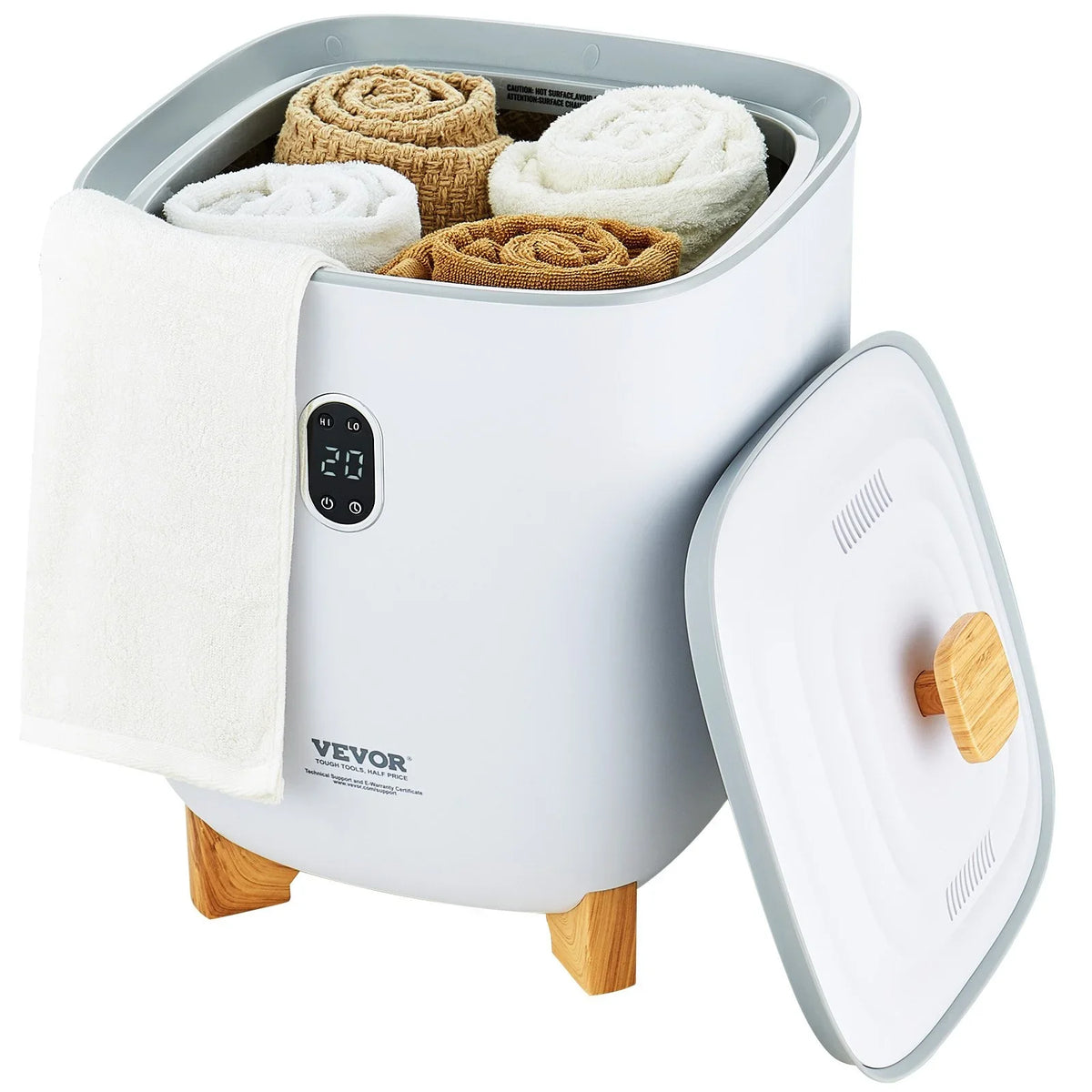 VEVOR Towel Warmers for Bathroom, 25 L Towel Warmer Bucket with Auto Shut Off for Spa Fits up to 5 Oversized Bath Towels, Blankets, Clothes, Bathrobes, PJ's and More - View 10
