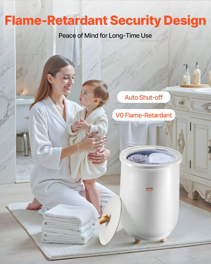 VEVOR Towel Warmers for Bathroom, Towel Warmer Bucket Auto Shut Off for Spa  Fits up to 3 Oversized Bath Towels, Blankets, Clothes, Bathrobes, PJ's and More - View 4