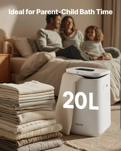 VEVOR Towel Warmers for Bathroom, Towel Warmer Bucket with Child Lock & High-Temp Indicator & 24H Delay Timer & Auto Shut Off Fits up to 4 Oversized Bath Towels, Blankets, Clothes, Bathrobes and More - View 8