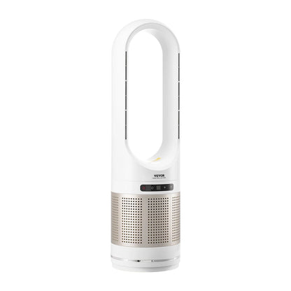 VEVOR Tower Fan Bladeless, 16.4ft/s Velocity Floor Fan that Blows Cold Air, 80° Oscillating 8-Speed Fans, 8H Timer, Standing Fans with H13 HEPA Filtration, Remote Control & Air Purification Mode - View 8