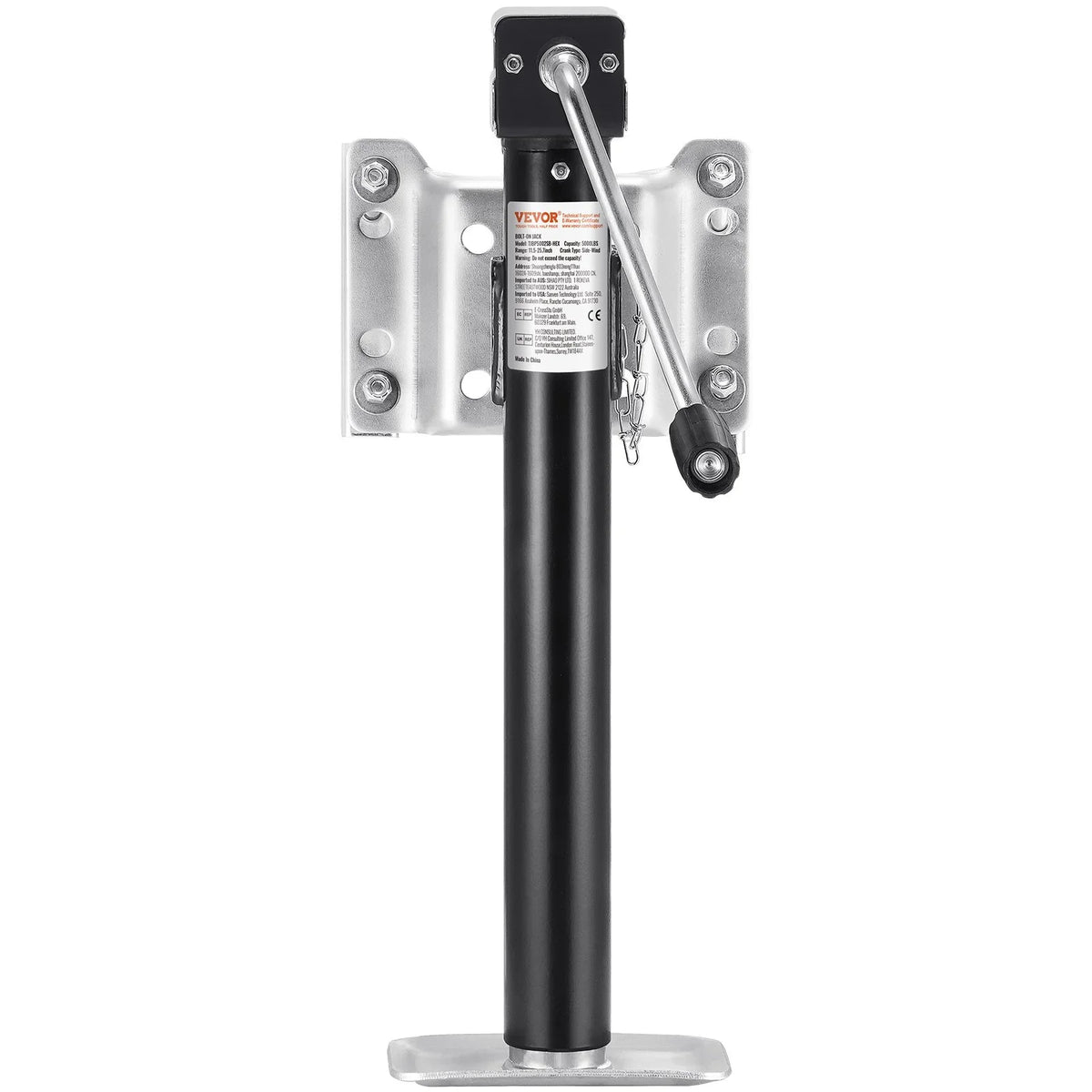 VEVOR Trailer Jack, 5000 lbs Dynamic Load Capacity, Heavy Duty Swivel Bolt-on Trailer Jack, 14.3" Lift Trailer Jack Stand with Handle for RV Trailer, Horse Trailer, Utility Trailer, and Yacht Trailer - View 10
