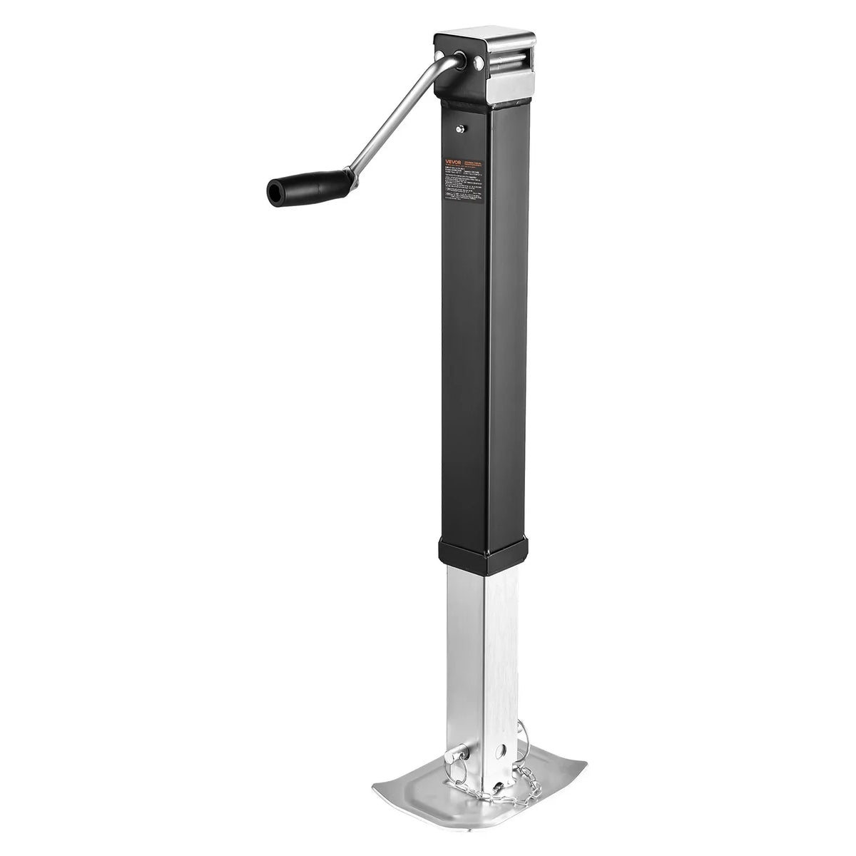 VEVOR Trailer Jack, 8000 lbs Dynamic Load Capacity, Weld-on Pipe-Mount Swivel Trailer Jack with Ergonomic Handle, 15-inch Vertical Travel, Suitable for RV, Horse, Utility, Camping and Yacht Trailers