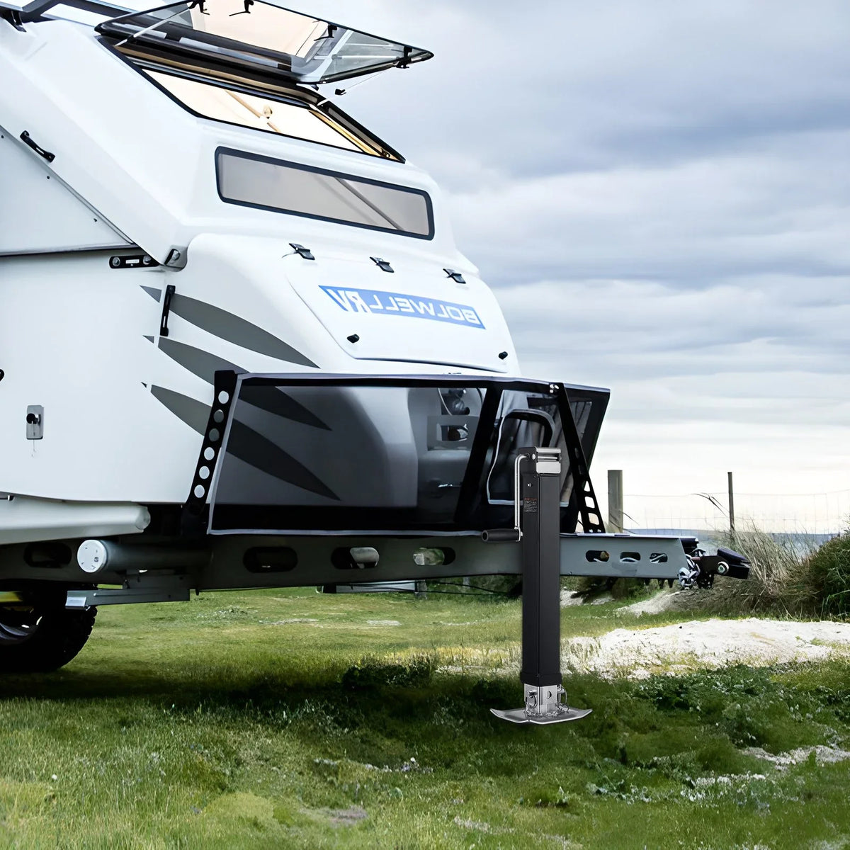 VEVOR Trailer Jack, 8000 lbs Dynamic Load Capacity, Weld-on Pipe-Mount Swivel Trailer Jack with Ergonomic Handle, 15-inch Vertical Travel, Suitable for RV, Horse, Utility, Camping and Yacht Trailers - View 8