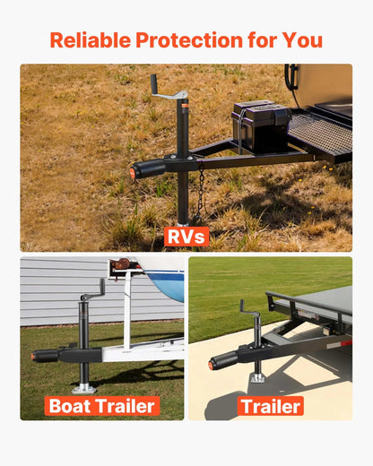 VEVOR Trailer Lock, Fits 2 & 2-5/16-Inch Bulldog Trailer Couplers, Heavy Duty Hitch Lock with 3 Keys Secures Security Chains, Corrision-resistant, Anti-Theft RV Trailer Locks for RV, Trailer, Boat - View 6