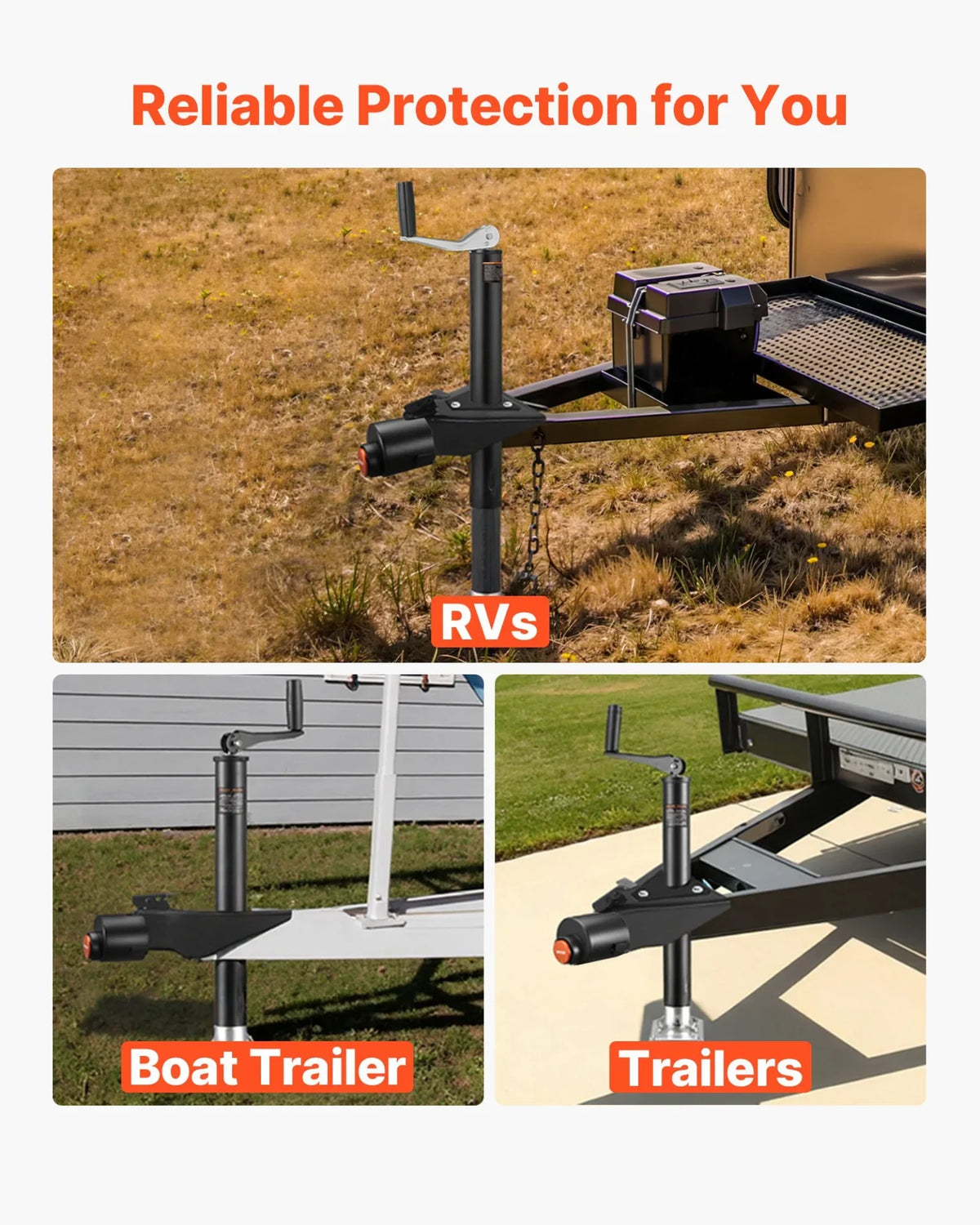 VEVOR Trailer Lock, Fits 2-5/16-Inch Airstream Couplers, Heavy Duty Hitch Lock with 3 Keys Secures Security Chains, Rust-resistant, Anti-Theft Trailer Tongue Locks for RV, Trailer, and Boat - View 6
