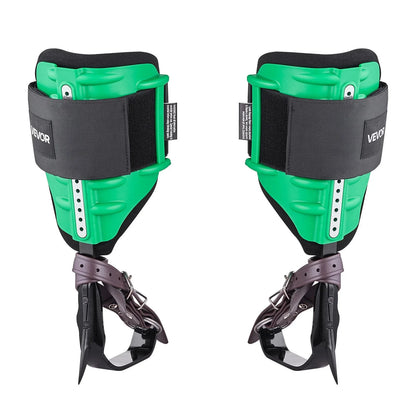 VEVOR Tree Climbing Spikes Set, Height-Adjustable Tree Climbing Gear with Straps & Spike Protectors, 350 lbs Load Capacity, Heavy Duty Steel Climb Spurs Arborist Equipment for Fruit Picking Hunting